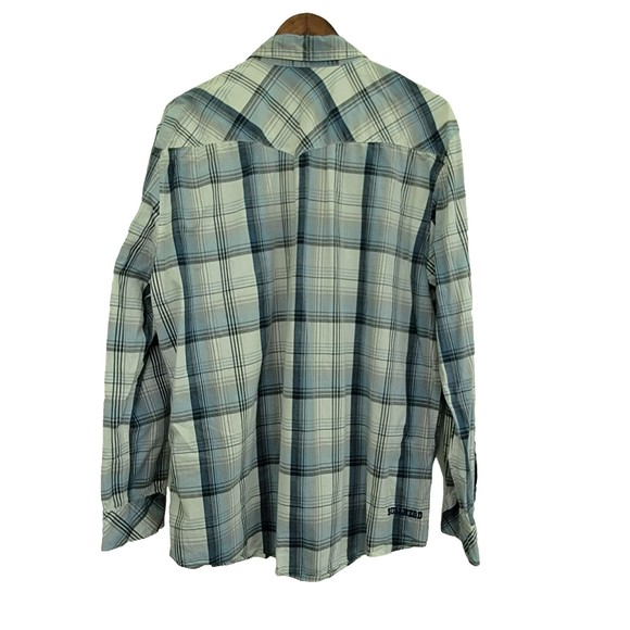 Bullhead Men's Size XXL Western Style Long Sleeve Button Up Plaid Pattern Shirt - Picture 7 of 9